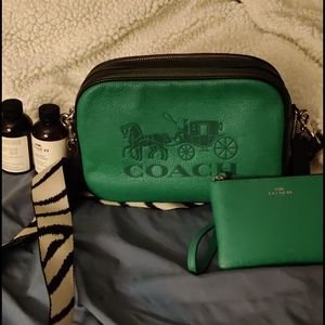 Coach bag,wristlet and leather cleaner and conditi